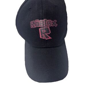 Roblox Hat Vinyl Logo Black One Size 100% Acrylic Adjustable Back Gamer Gaming
